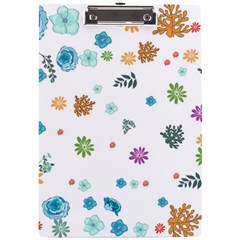 Flower Leaves Background Floral A4 Acrylic Clipboard