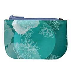 Flowers  Floral Design Background Large Coin Purse