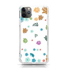 Flower Leaves Background Floral Iphone 11 Pro Max 6 5 Inch Tpu Uv Print Case by Grandong