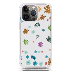 Flower Leaves Background Floral Iphone 13 Pro Tpu Uv Print Case by Grandong