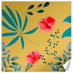 Flowers Petals Leaves Plants Canvas 16  X 16  by Grandong