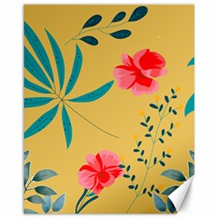 Flowers Petals Leaves Plants Canvas 11  X 14  by Grandong