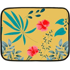 Flowers Petals Leaves Plants Fleece Blanket (mini) by Grandong