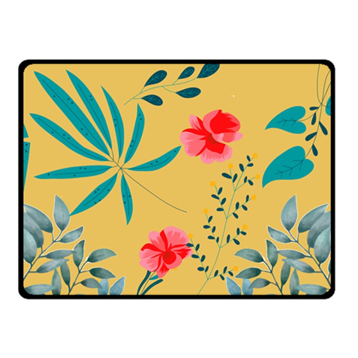 Flowers Petals Leaves Plants Two Sides Fleece Blanket (Small)