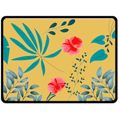 Flowers Petals Leaves Plants Two Sides Fleece Blanket (large) by Grandong