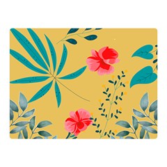 Flowers Petals Leaves Plants Two Sides Premium Plush Fleece Blanket (mini) by Grandong