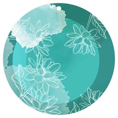 Flowers  Floral Design Background Uv Print Acrylic Ornament Round by Grandong