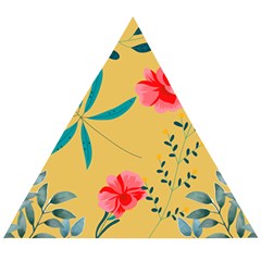 Flowers Petals Leaves Plants Wooden Puzzle Triangle by Grandong