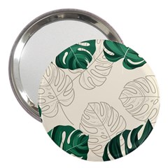 Leaves Monstera Background 3  Handbag Mirrors by Grandong