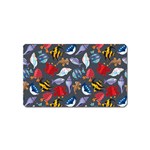 Sea Animals Pattern Wallpaper Fish Magnet (Name Card) Front