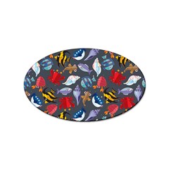 Sea Animals Pattern Wallpaper Fish Sticker Oval (100 Pack) by Grandong