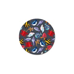 Sea Animals Pattern Wallpaper Fish Golf Ball Marker by Grandong