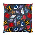 Sea Animals Pattern Wallpaper Fish Standard Cushion Case (Two Sides) Front