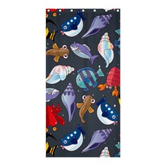 Sea Animals Pattern Wallpaper Fish Shower Curtain 36  X 72  (stall)  by Grandong