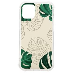 Leaves Monstera Background Iphone 12 Mini Tpu Uv Print Case	 by Grandong