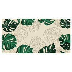 Leaves Monstera Background Banner And Sign 4  X 2  by Grandong