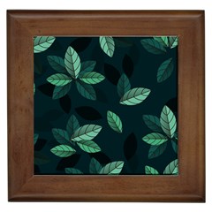 Leaves Foliage Plants Pattern Framed Tile by Grandong