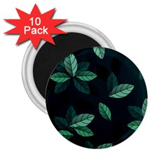 Leaves Foliage Plants Pattern 2.25  Magnets (10 pack) 