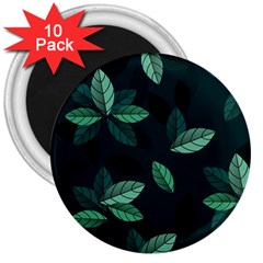 Leaves Foliage Plants Pattern 3  Magnets (10 pack) 