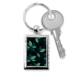 Leaves Foliage Plants Pattern Key Chain (Rectangle)