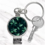 Leaves Foliage Plants Pattern Nail Clippers Key Chain Front