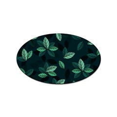 Leaves Foliage Plants Pattern Sticker (Oval)