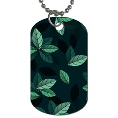 Leaves Foliage Plants Pattern Dog Tag (One Side)