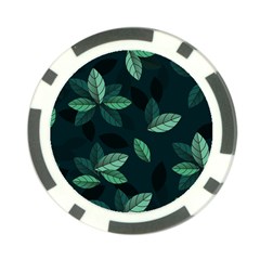 Leaves Foliage Plants Pattern Poker Chip Card Guard by Grandong