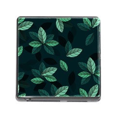 Leaves Foliage Plants Pattern Memory Card Reader (Square 5 Slot)