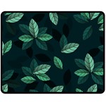 Leaves Foliage Plants Pattern Fleece Blanket (Medium) 60 x50  Blanket Front