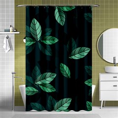 Leaves Foliage Plants Pattern Shower Curtain 48  X 72  (small)  by Grandong