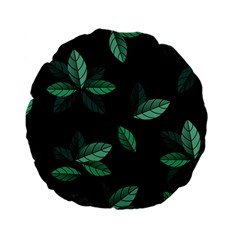 Leaves Foliage Plants Pattern Standard 15  Premium Flano Round Cushions