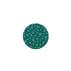 Flowers Floral Background Green 1  Mini Buttons by Grandong