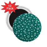 Flowers Floral Background Green 2.25  Magnets (10 pack)  Front