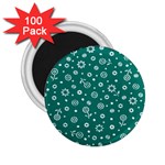 Flowers Floral Background Green 2.25  Magnets (100 pack)  Front