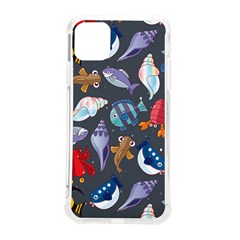 Sea Animals Pattern Wallpaper Fish Iphone 11 Pro Max 6 5 Inch Tpu Uv Print Case by Grandong