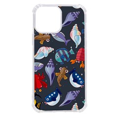 Sea Animals Pattern Wallpaper Fish Iphone 13 Pro Max Tpu Uv Print Case by Grandong