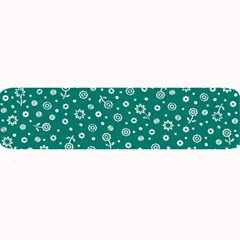 Flowers Floral Background Green Large Bar Mat by Grandong