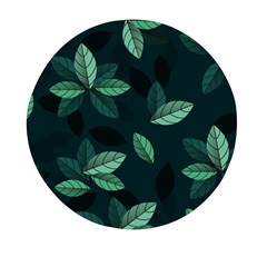 Leaves Foliage Plants Pattern Mini Round Pill Box by Grandong