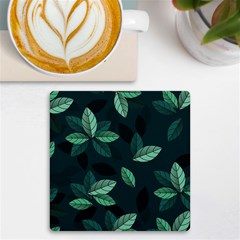 Leaves Foliage Plants Pattern Uv Print Square Tile Coaster 