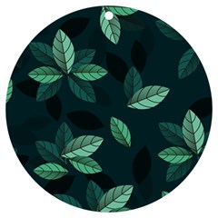 Leaves Foliage Plants Pattern Uv Print Acrylic Ornament Round