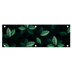 Leaves Foliage Plants Pattern Banner And Sign 6  X 2  by Grandong