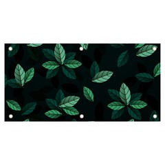 Leaves Foliage Plants Pattern Banner And Sign 6  X 3  by Grandong