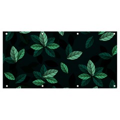 Leaves Foliage Plants Pattern Banner And Sign 8  X 4  by Grandong