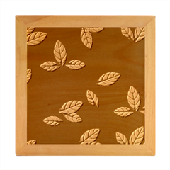 Leaves Foliage Plants Pattern Wood Photo Frame Cube by Grandong