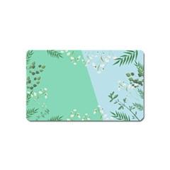 Flowers Branch Corolla Wreath Lease Magnet (name Card) by Grandong