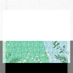 Flowers Branch Corolla Wreath Lease Rectangular Jigsaw Puzzl by Grandong