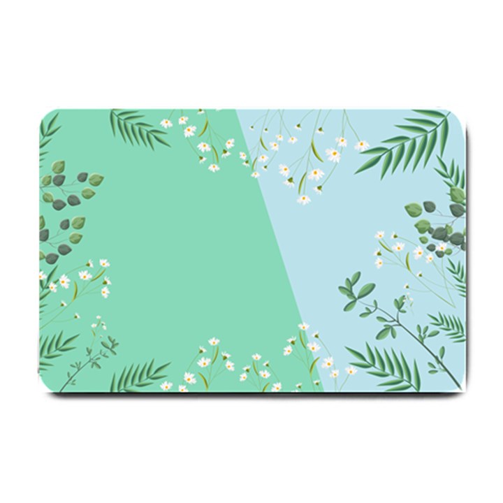 Flowers Branch Corolla Wreath Lease Small Doormat