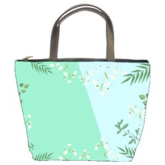 Flowers Branch Corolla Wreath Lease Bucket Bag by Grandong