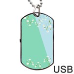 Flowers Branch Corolla Wreath Lease Dog Tag USB Flash (One Side) Front